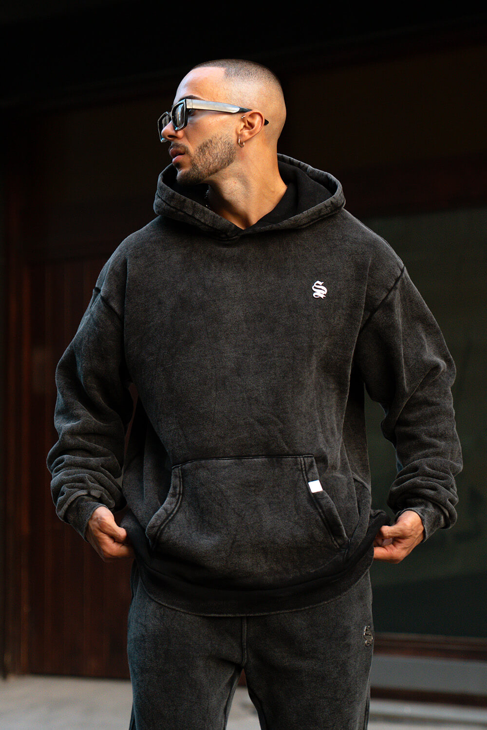 Core Luxe Hoodie - Acid Grey