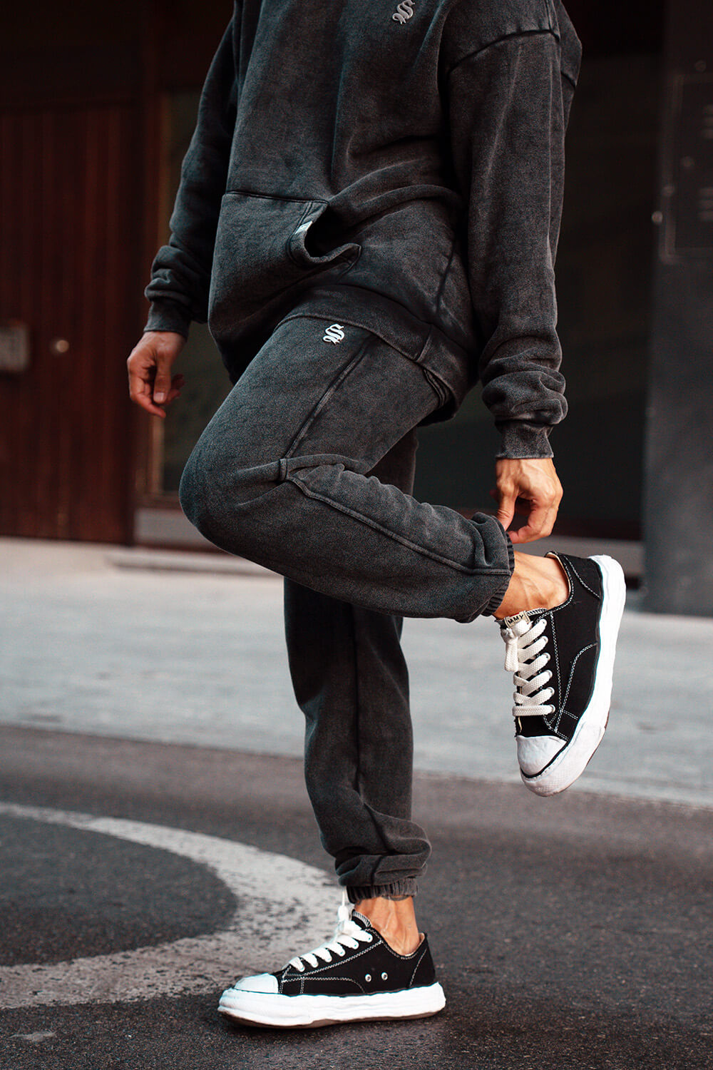 Core Luxe Joggers - Acid Grey