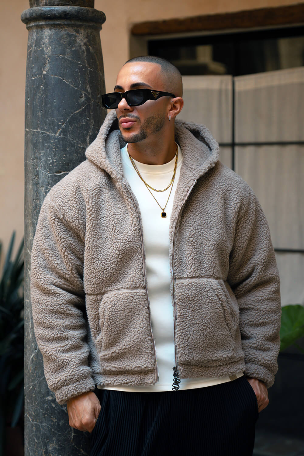 Aspen Borg Jacket - Beige