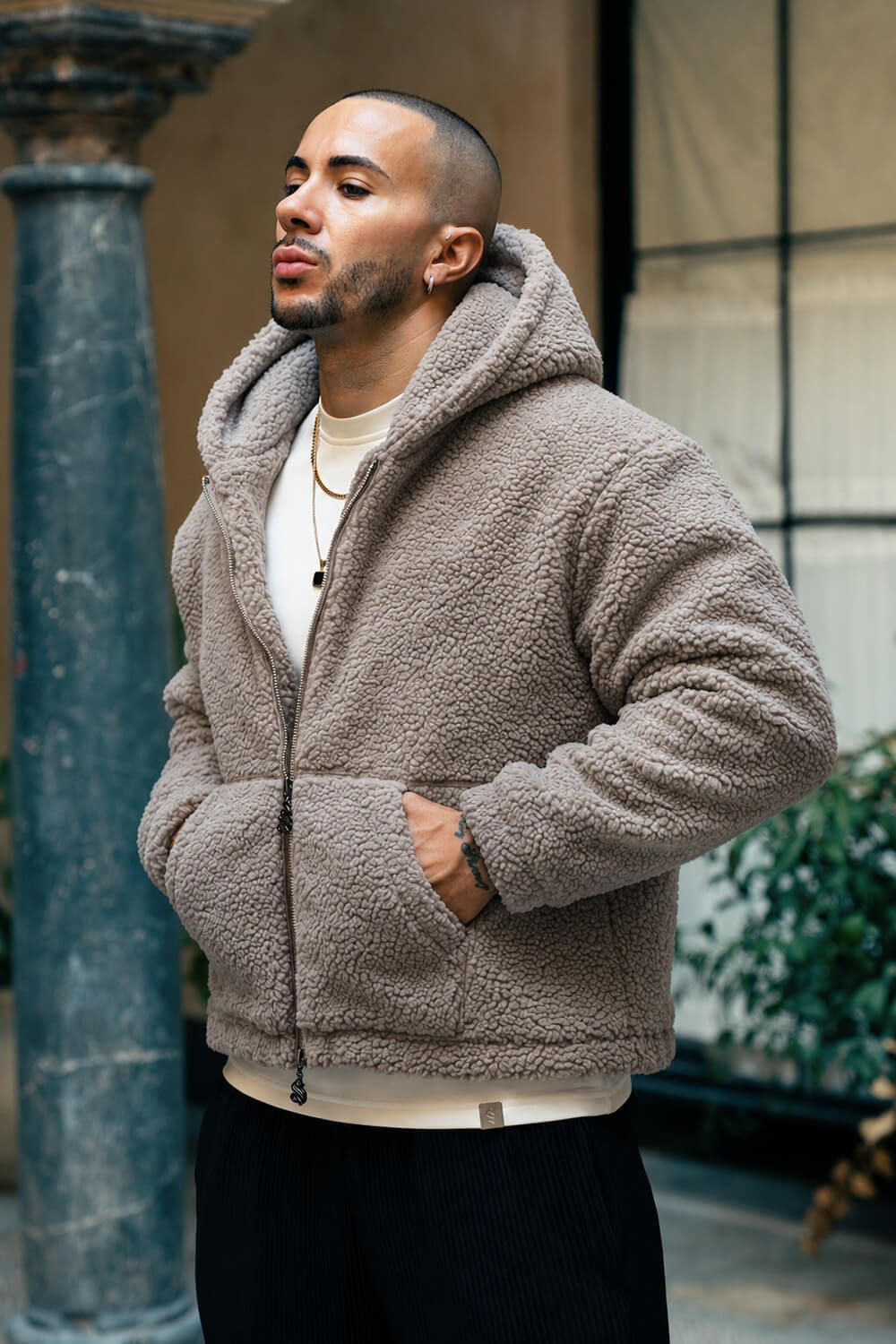 Aspen Borg Jacket - Beige