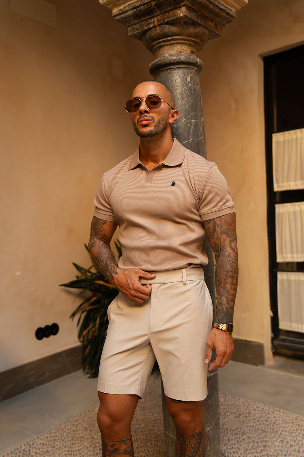 Ravello Tailored Shorts - Beige