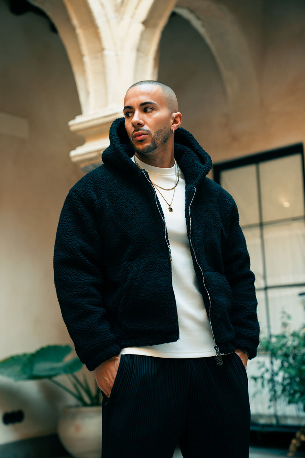 Aspen Borg Jacket - Black