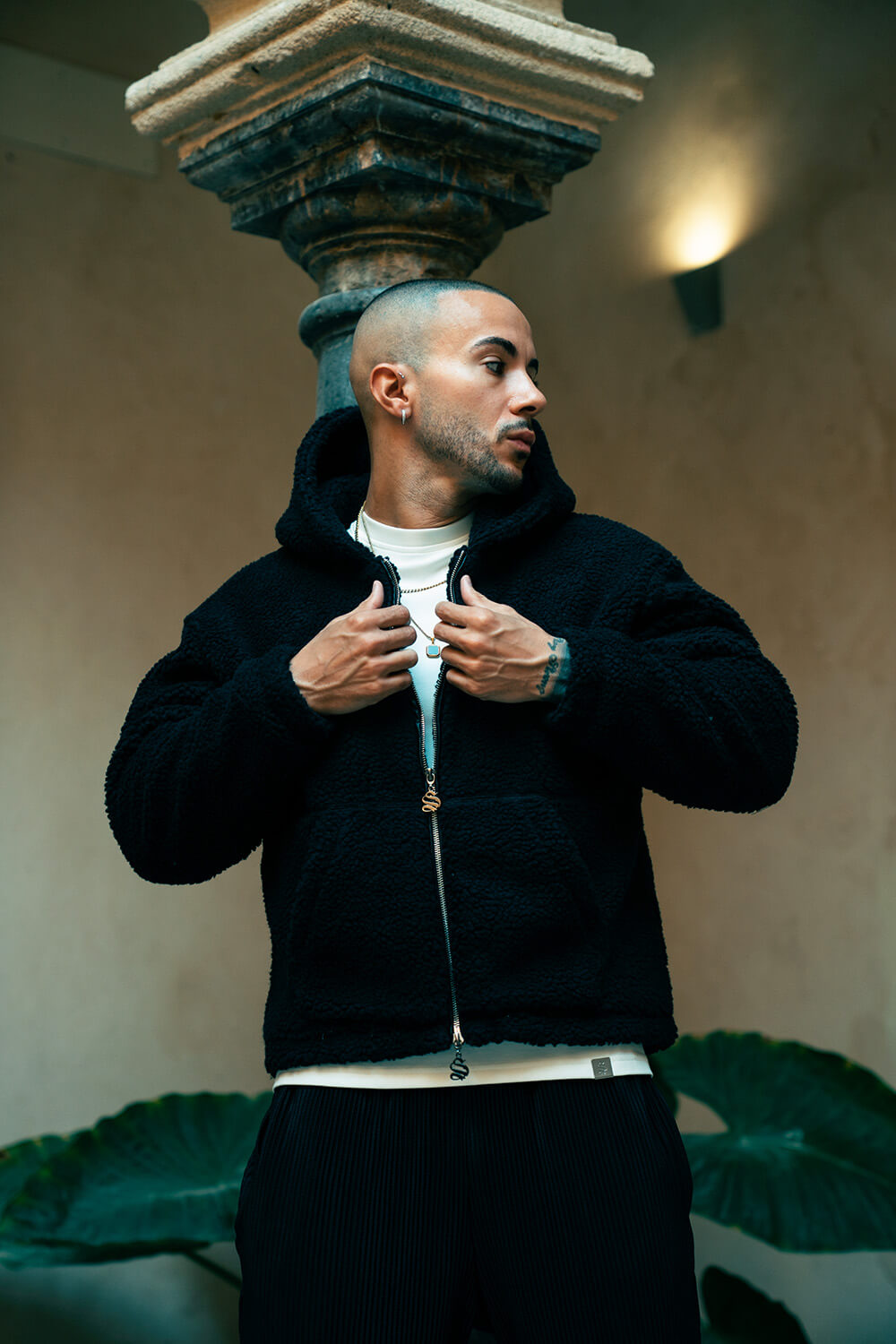 Aspen Borg Jacket - Black