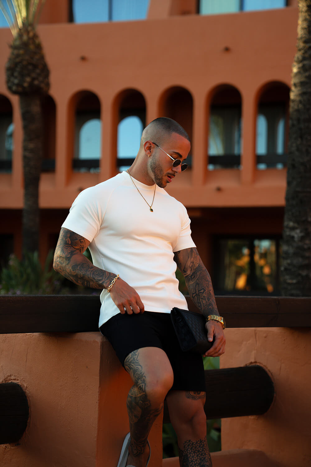 Azure Denim Shorts - Black