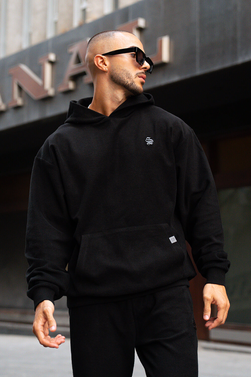 Brushed Luxe Hoodie - Black