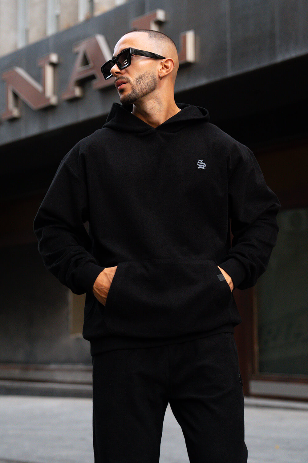 Brushed Luxe Hoodie - Black