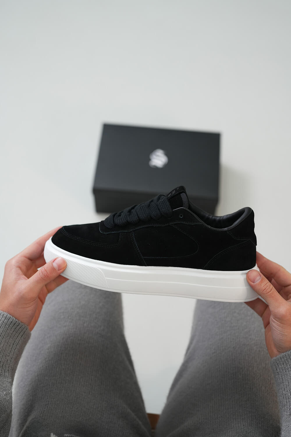Court Suede Trainers - Black