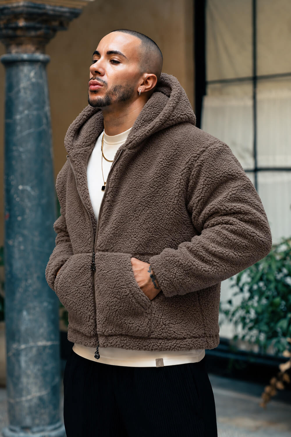 Aspen Borg Jacket - Brown