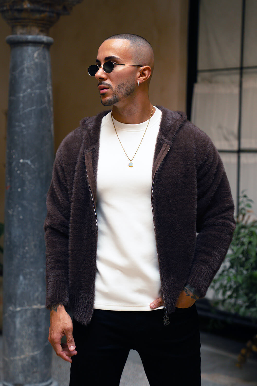 Cervino Mohair Hoodie - Chocolate