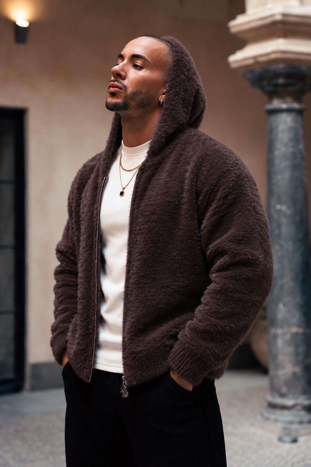 Cervino Mohair Hoodie - Chocolate
