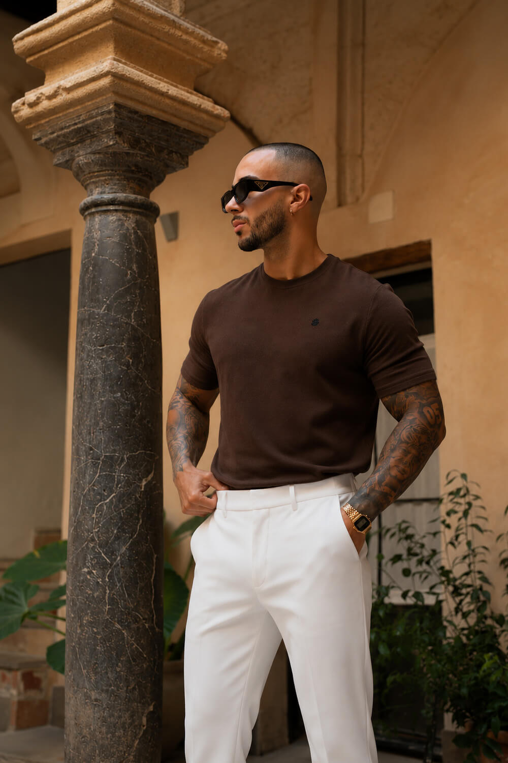 Luxe Knit Tee - Chocolate
