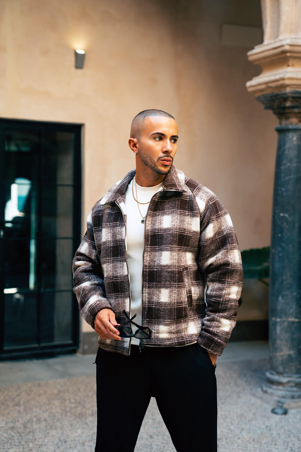 Moritz Check Overshirt - Black/Grey