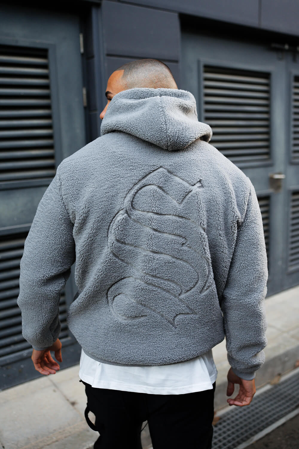 Ikon Borg Zip Hoodie - Grey