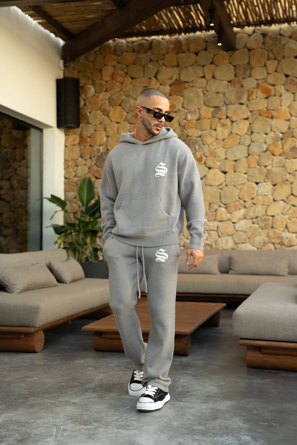 Palais Knitted Hoodie - Grey