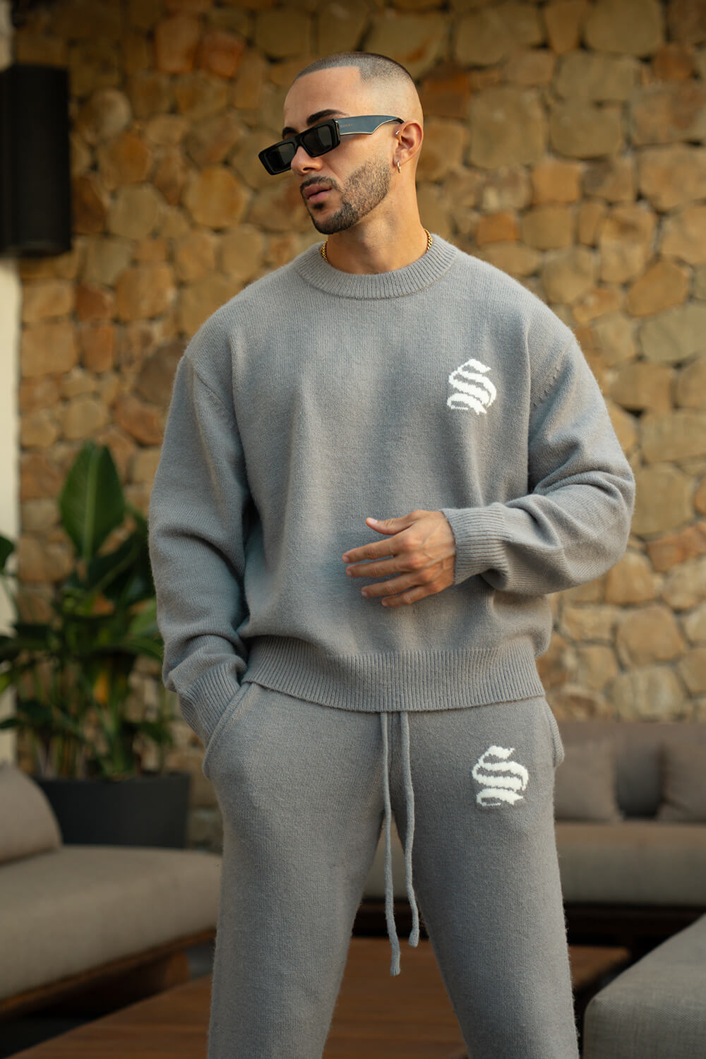 Palais Knitted Sweater - Grey