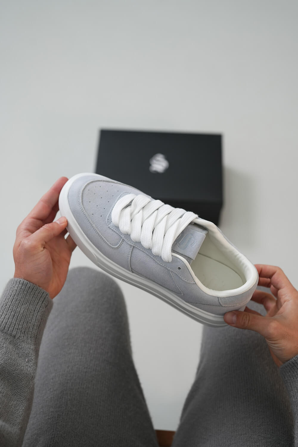 Court Suede Trainers - Grey
