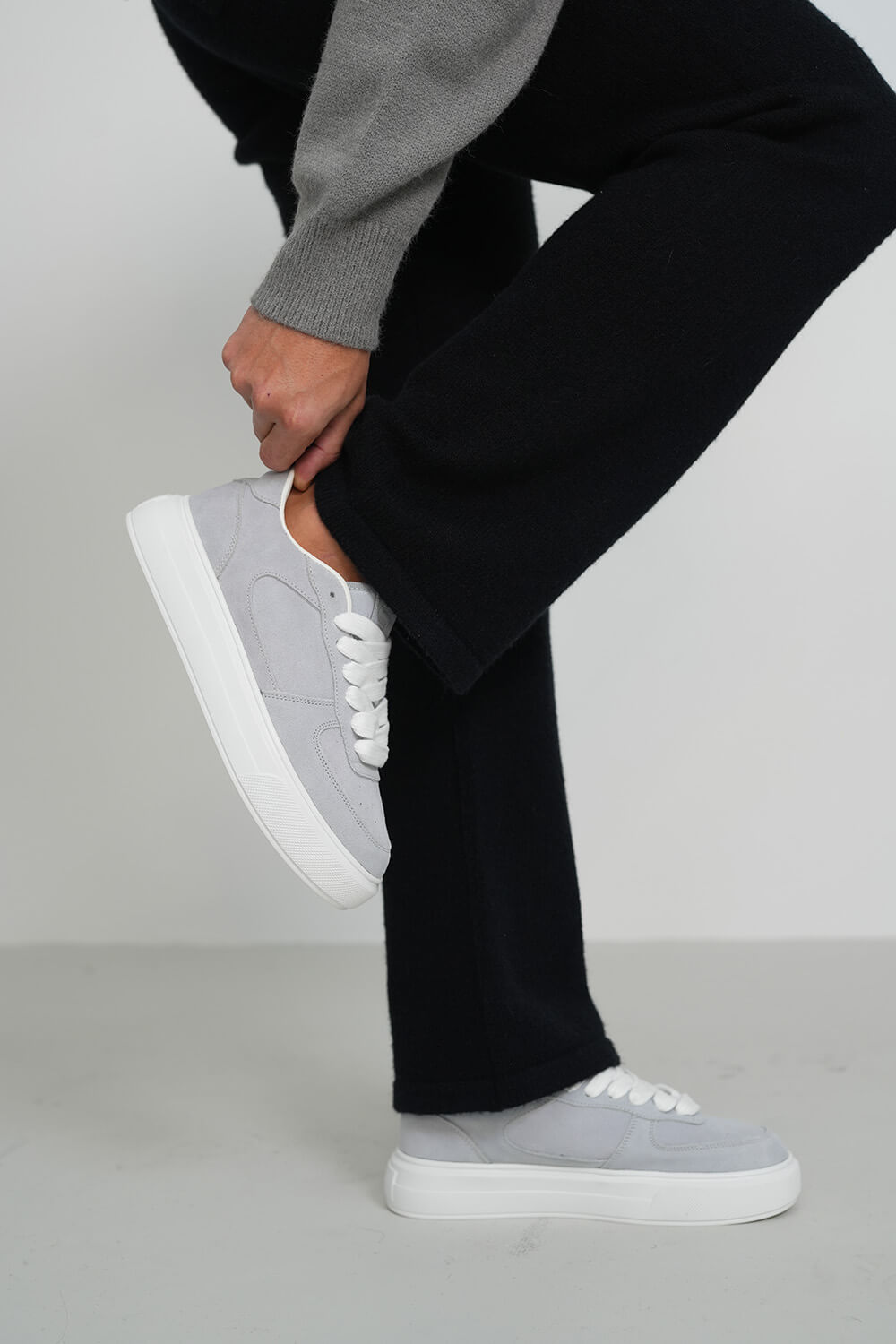 Court Suede Trainers - Grey