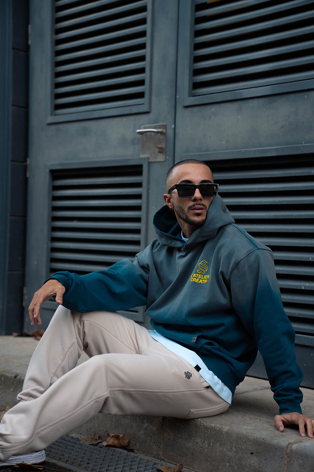 Atelier Acid Fade Hoodie - Navy