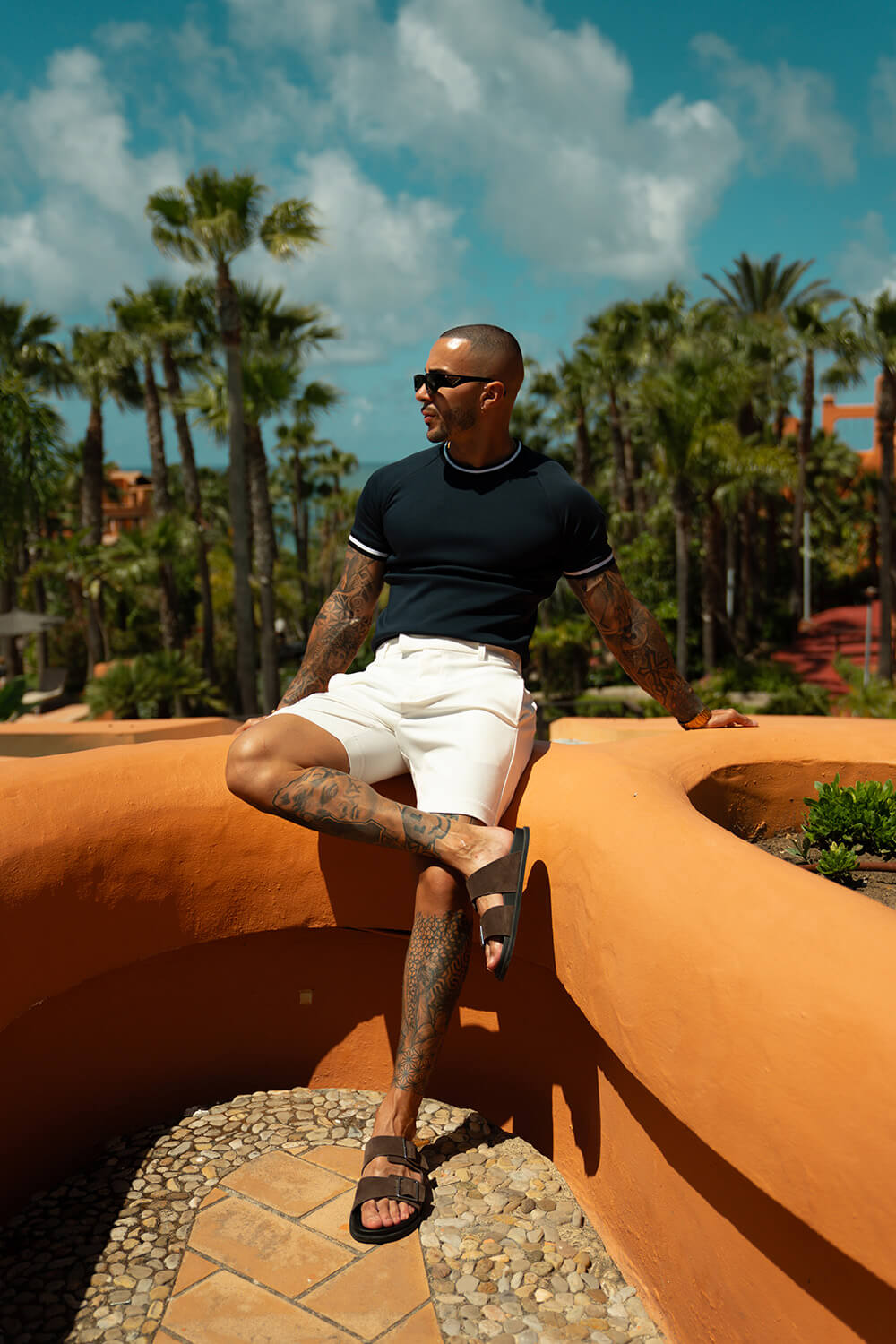 Velari Luxe Tee - Navy