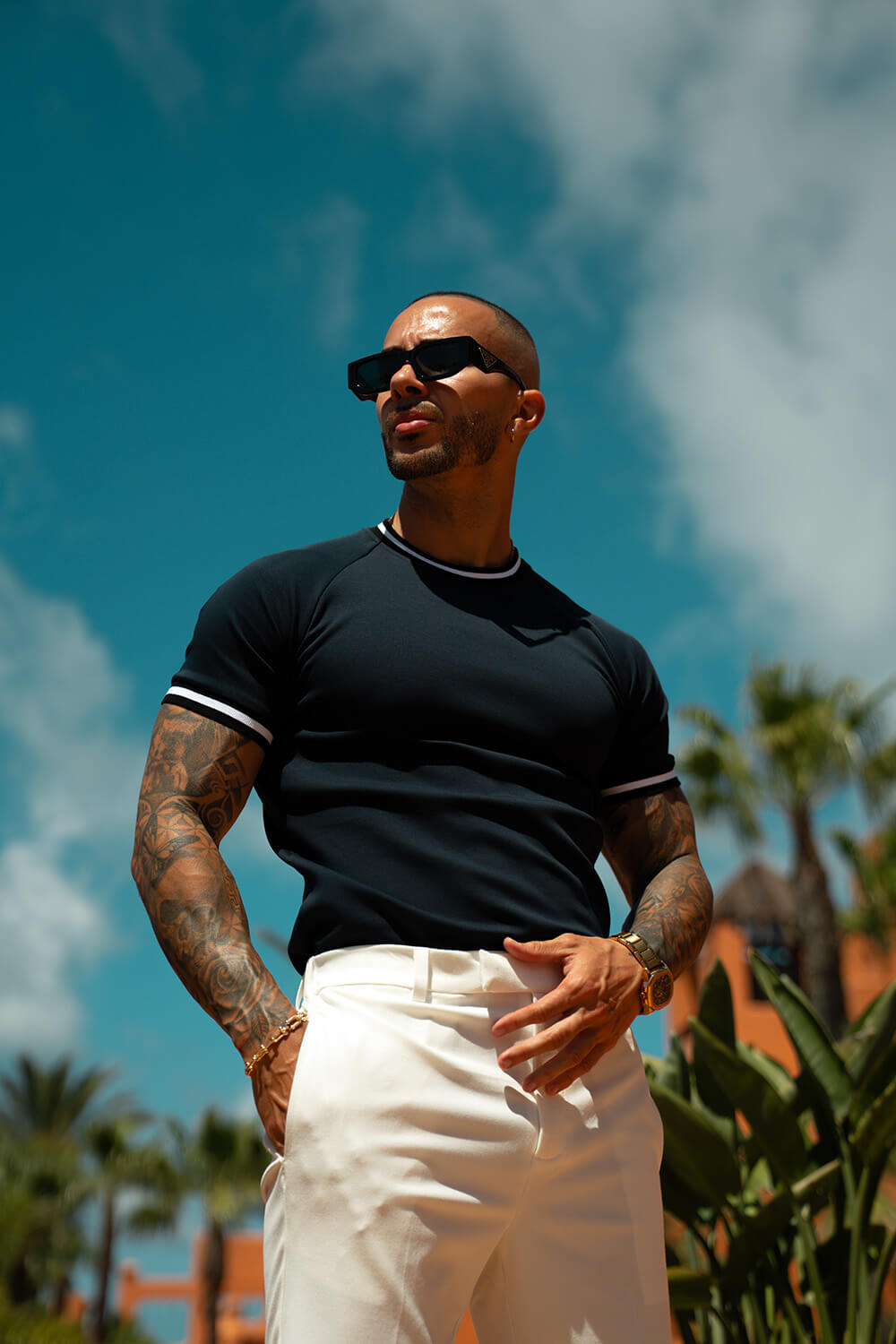 Velari Luxe Tee - Navy