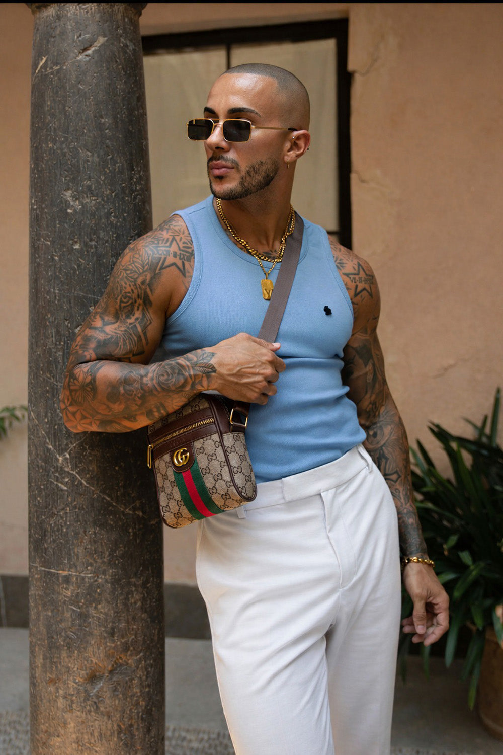 Cannes Luxe Vest - Powder Blue