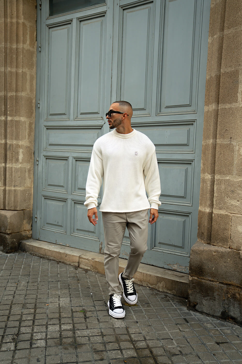 Aurelle Cable Knit Sweater - Off White