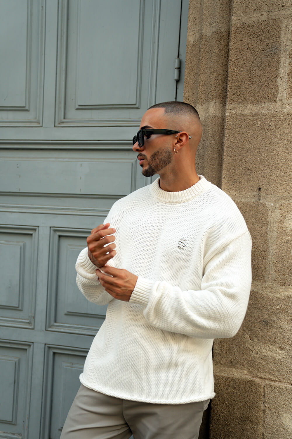 Aurelle Cable Knit Sweater - Off White