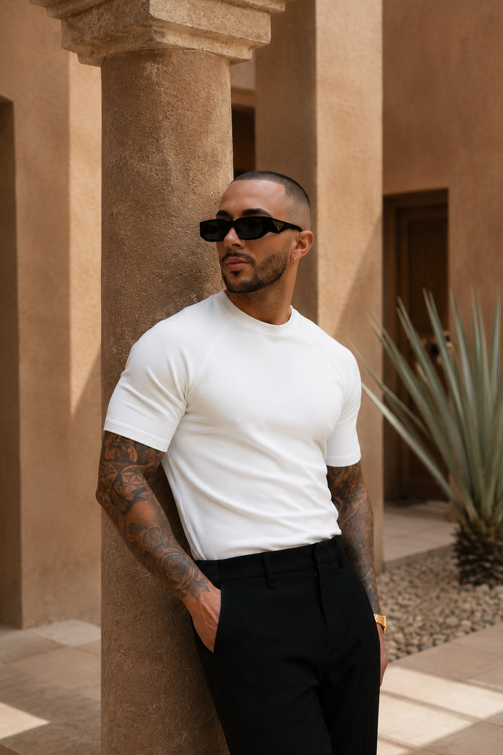 Como Luxe Tee - White