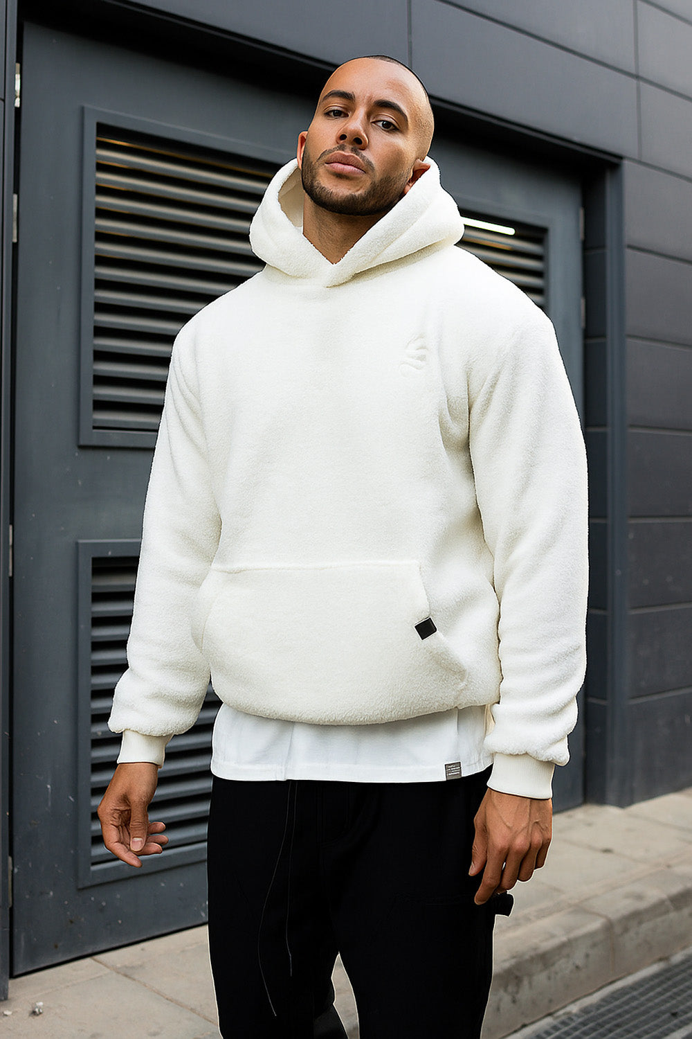 Ikon Borg Hoodie - White