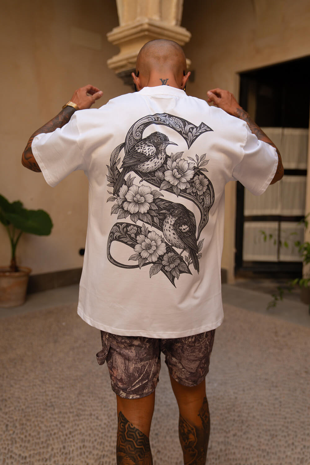 Ornamental Logo Tee - White