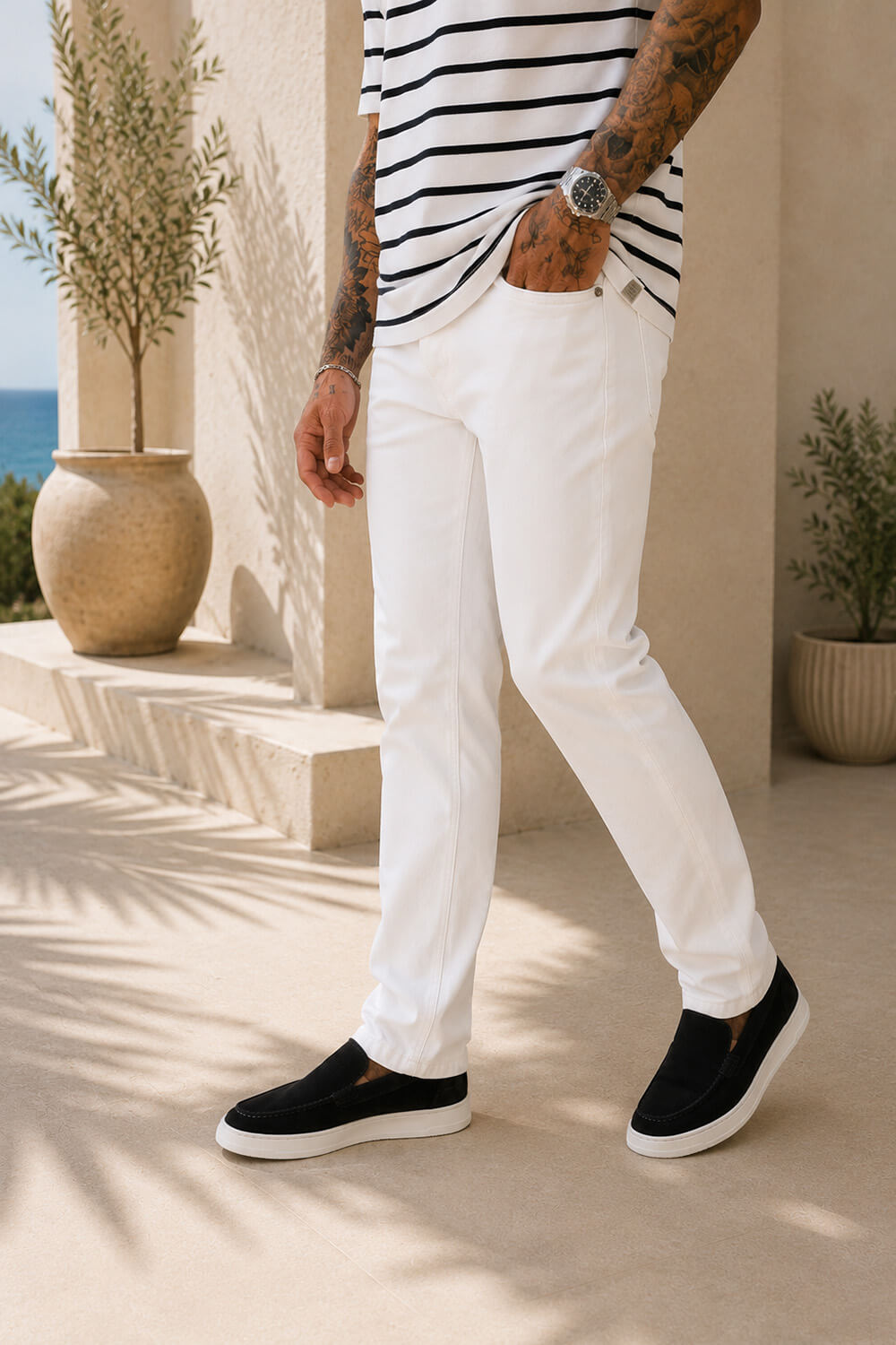 Riviera Luxe Jeans - White