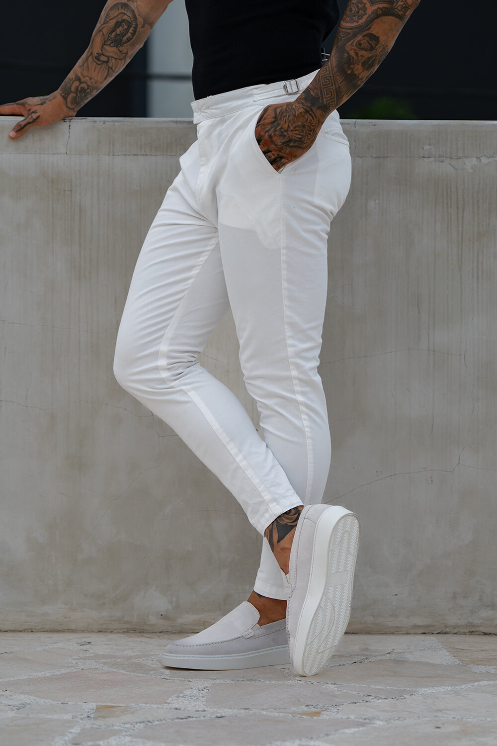 Pantalones chinos Sanremo - Blancos