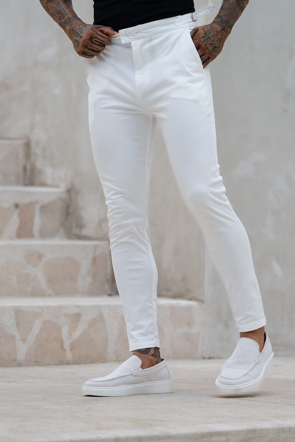 Pantalones chinos Sanremo - Blancos