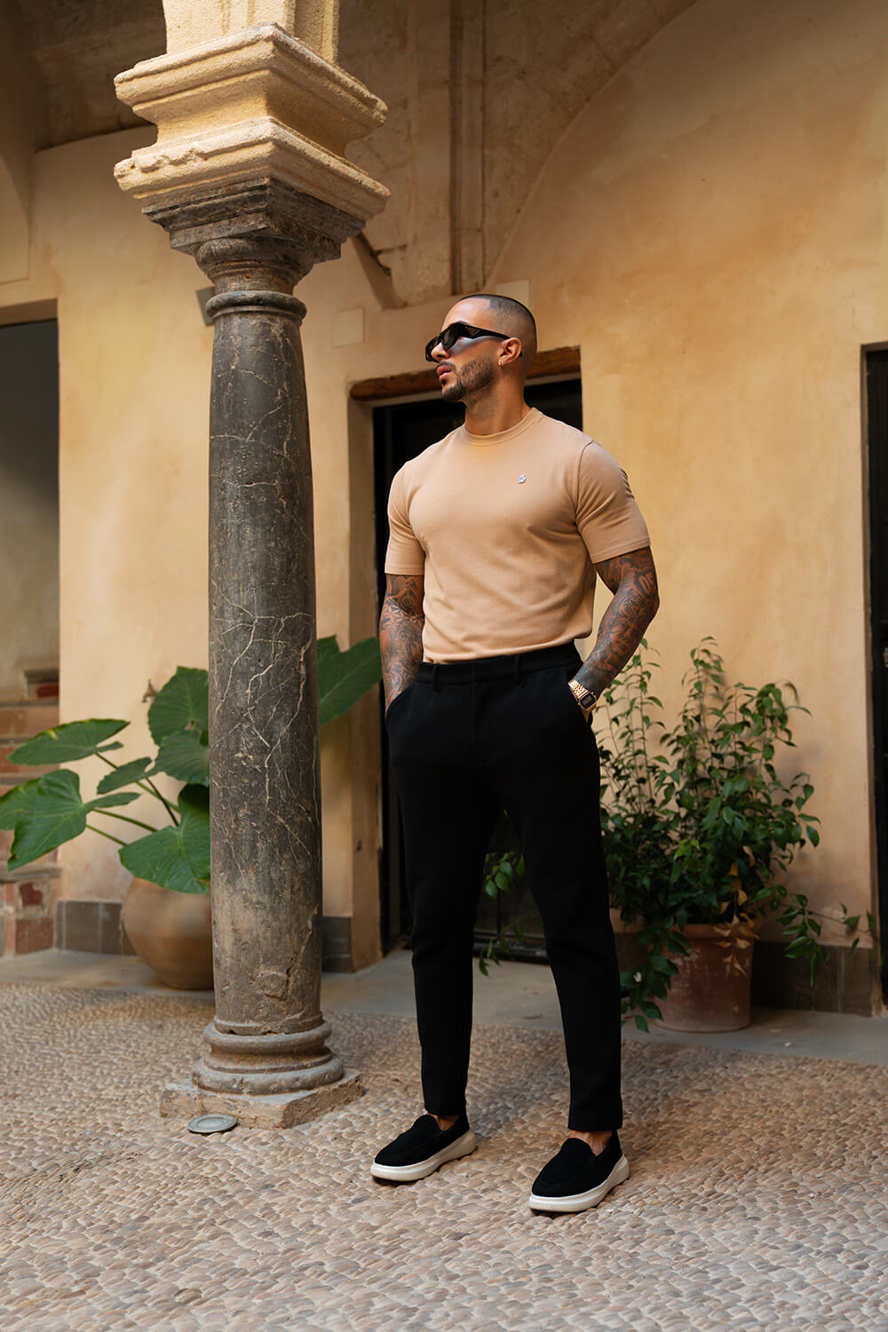 Luxe Knit Tee - Beige