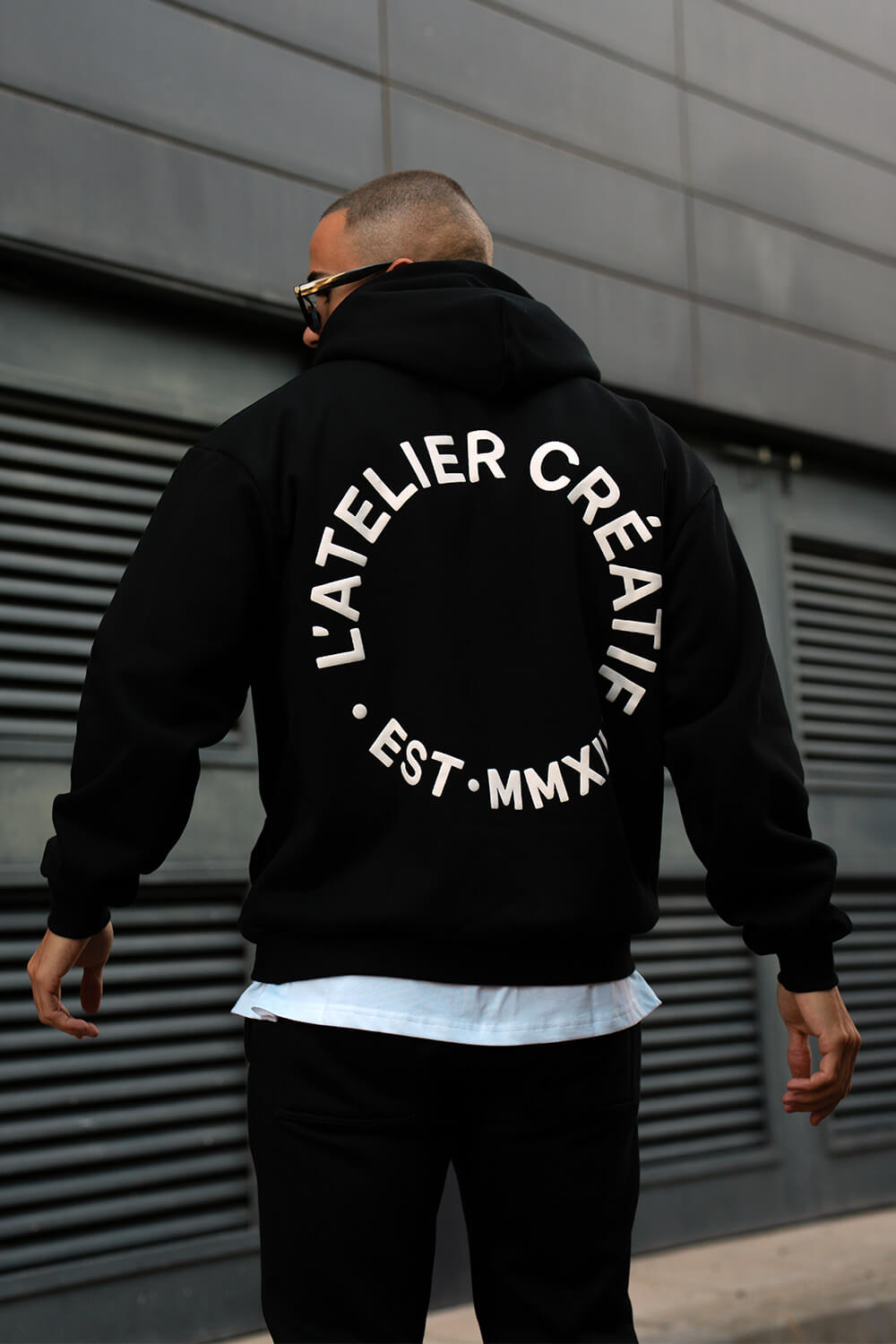 Atelier Circle Hoodie - Black