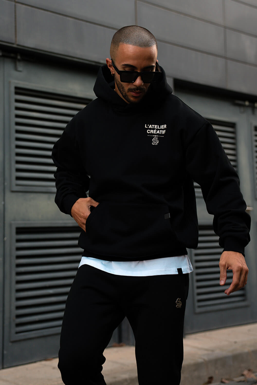 Atelier Circle Hoodie - Black