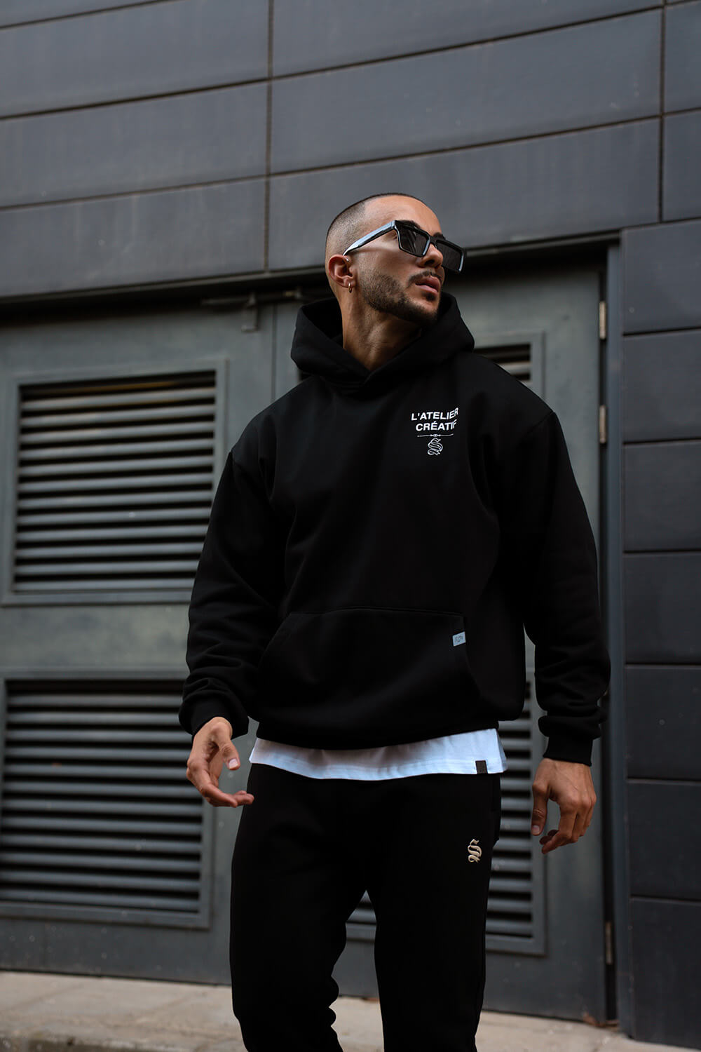 Atelier Circle Hoodie - Black