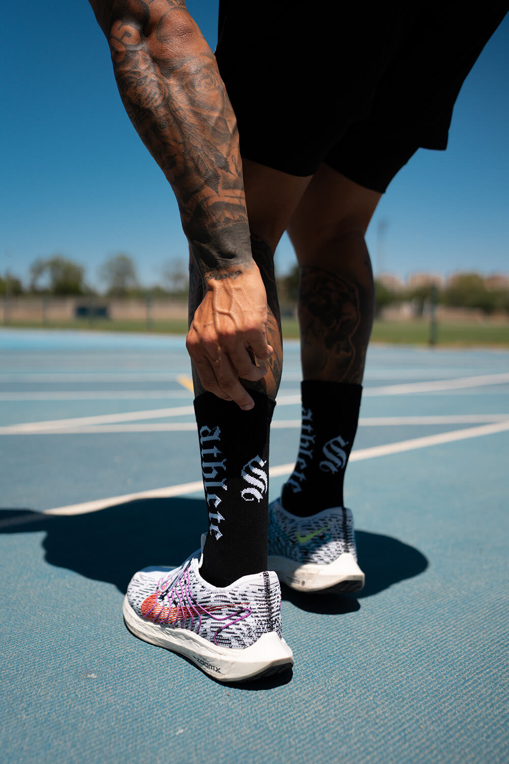 Calcetines con el logo de atleta (paquete de 2) - Negros