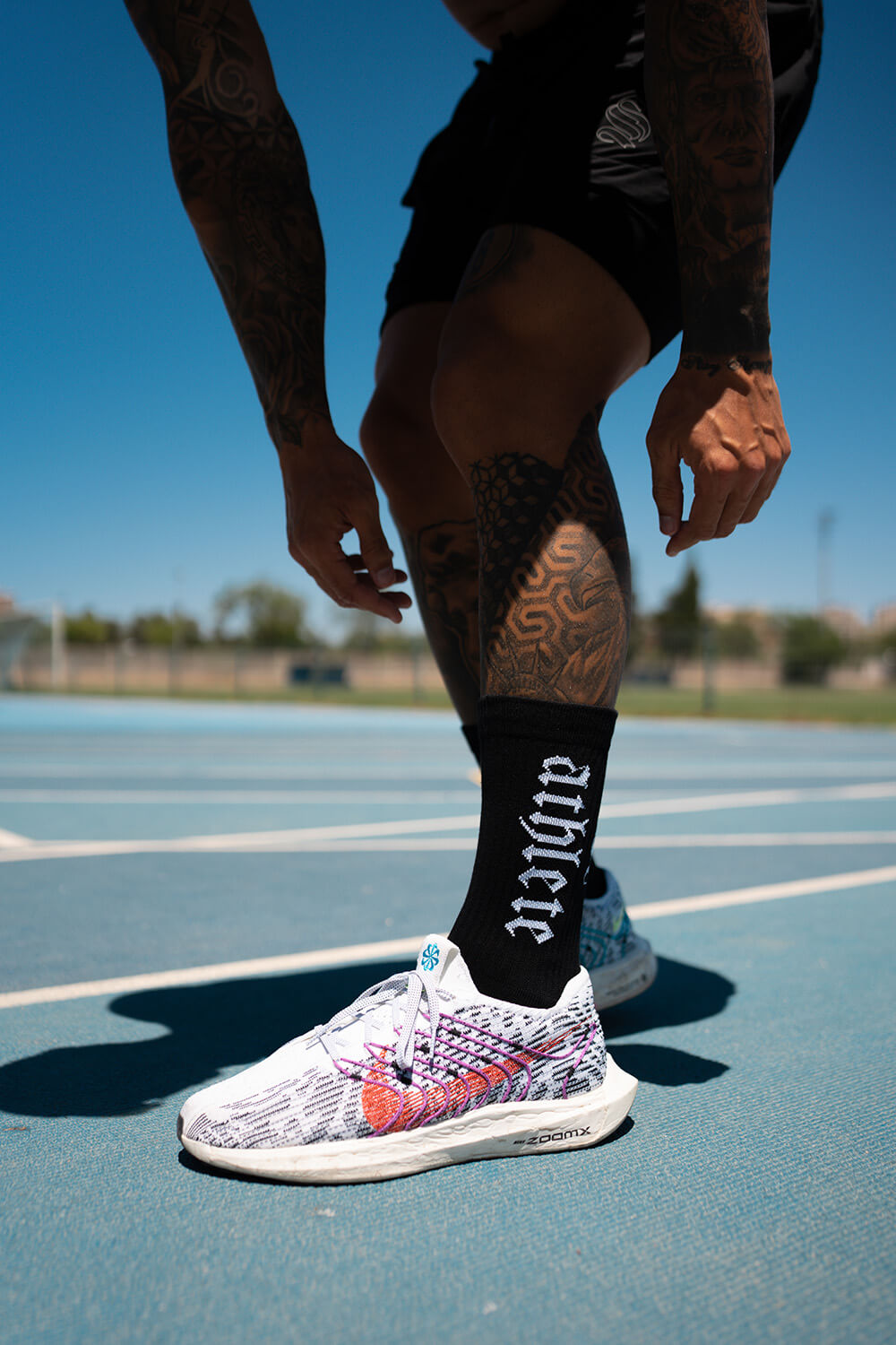 Calcetines con el logo de atleta (paquete de 2) - Negros