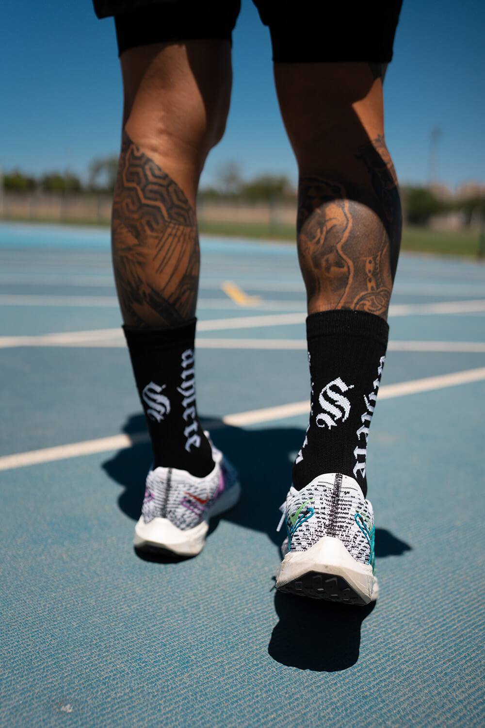 Calcetines con el logo de atleta (paquete de 2) - Negros