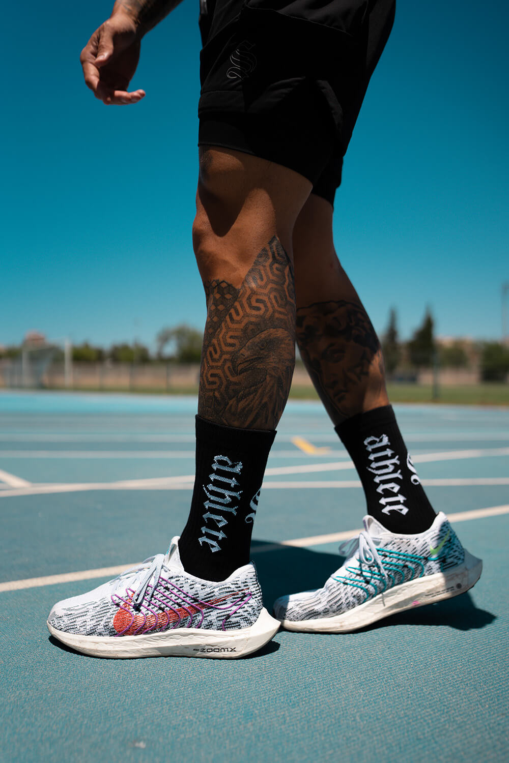 Calcetines con el logo de atleta (paquete de 2) - Negros