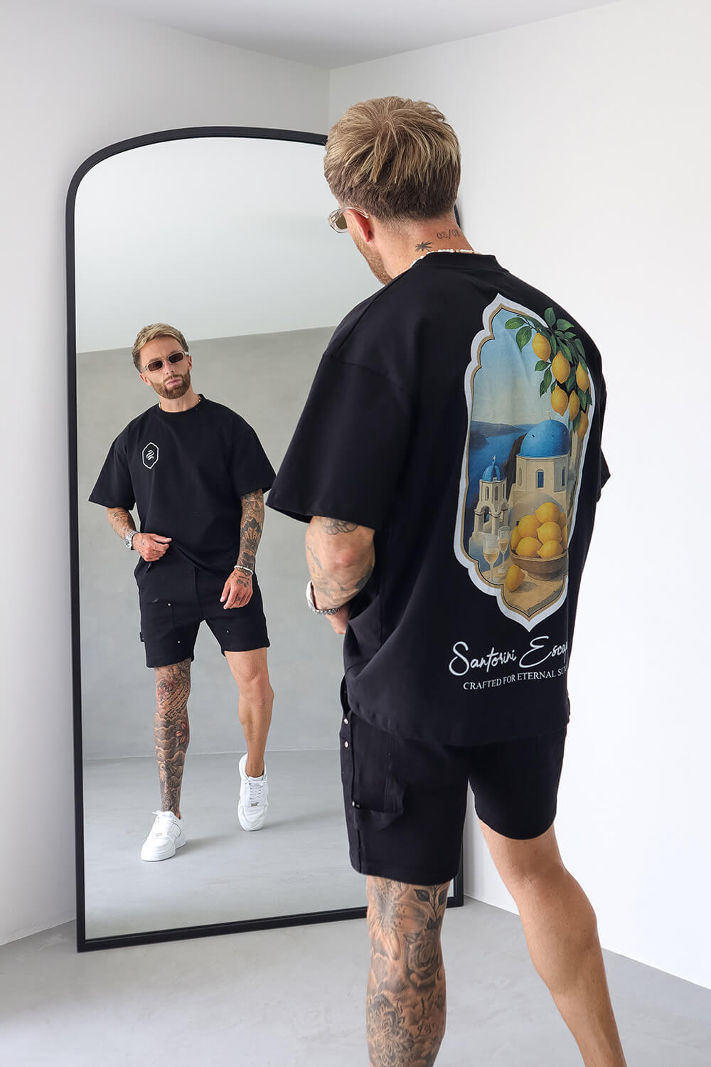 Carpenter Denim Shorts - Schwarz