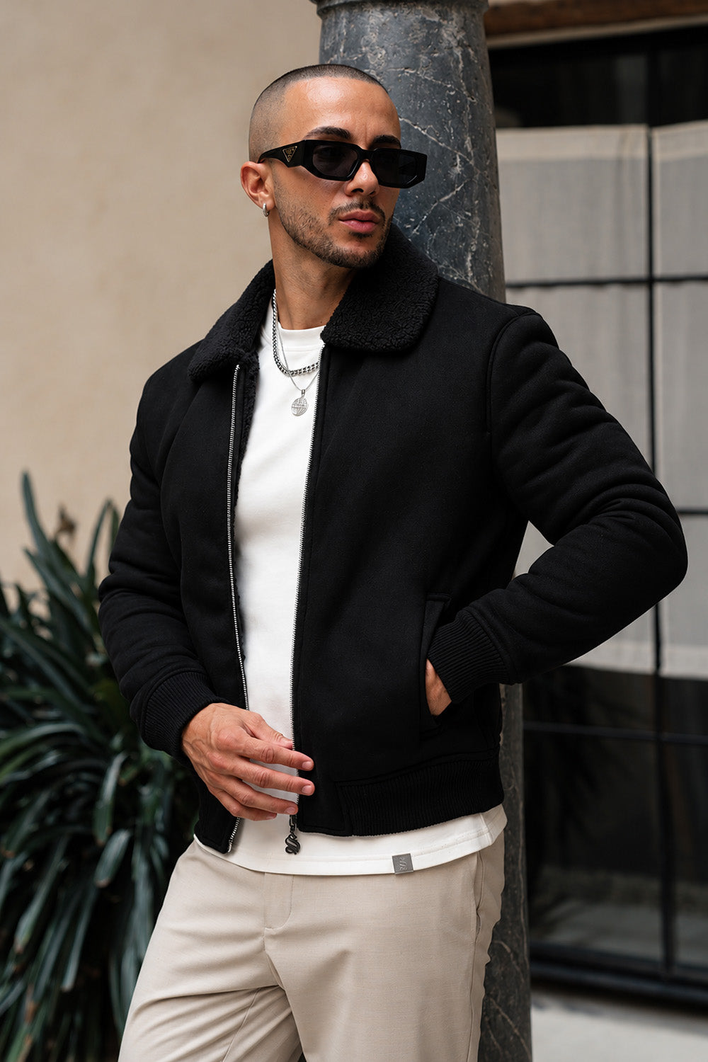 Meribel Suede Jacket - Black