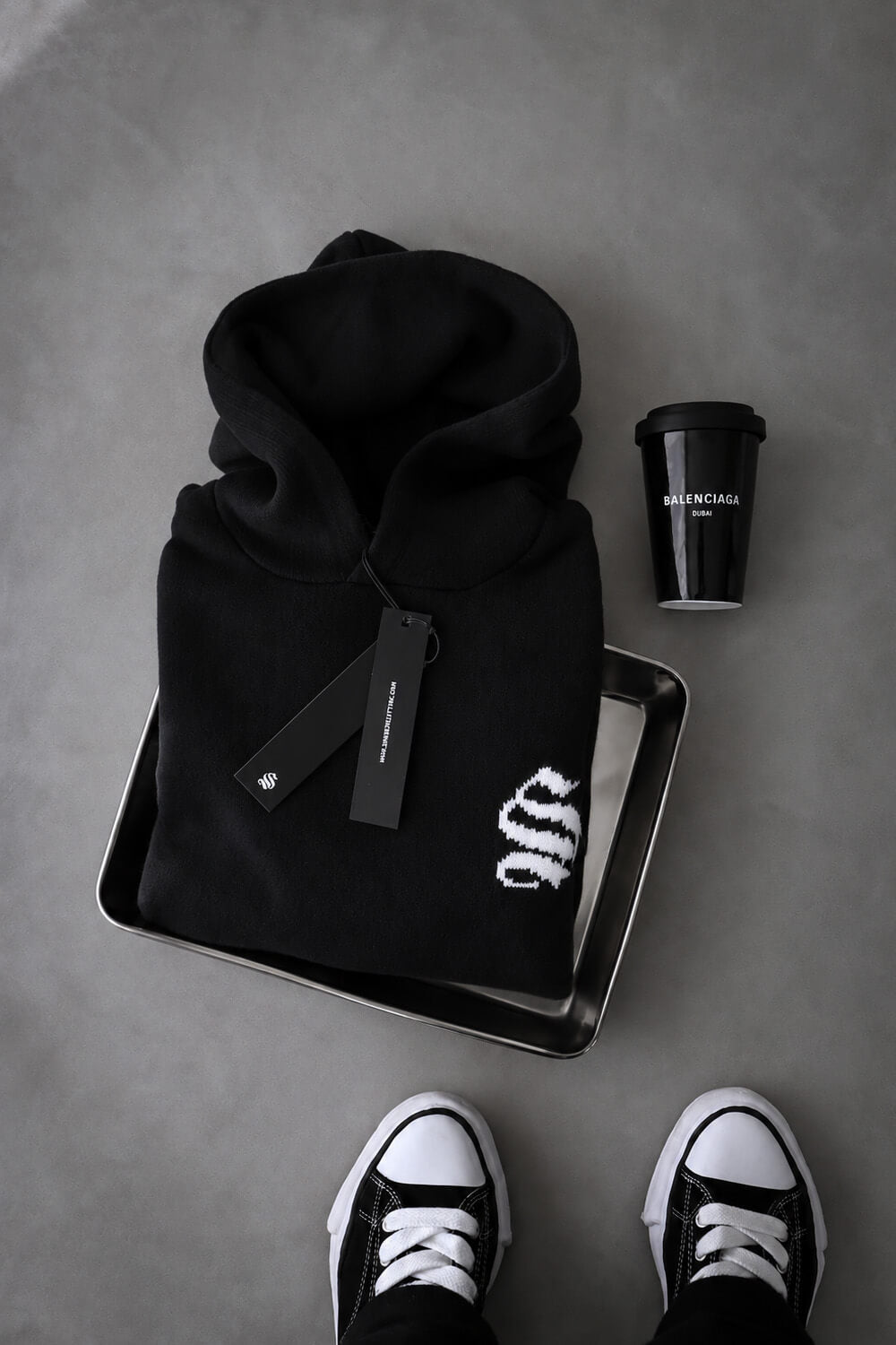 Palais Knitted Hoodie - Black