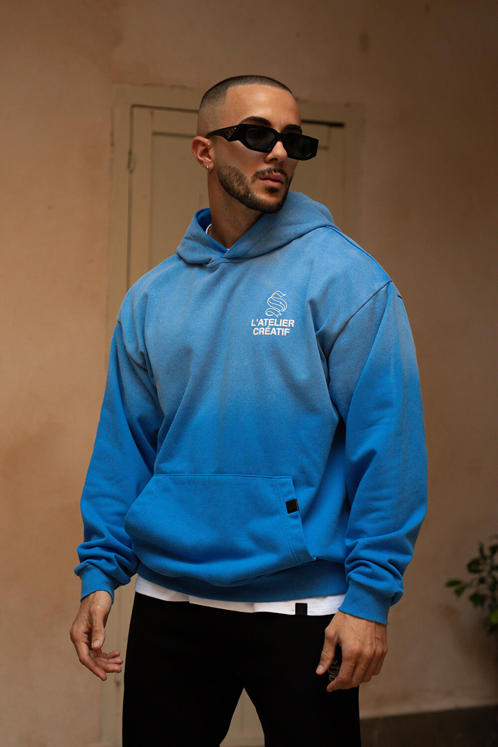 Atelier Acid Fade Hoodie - Blue