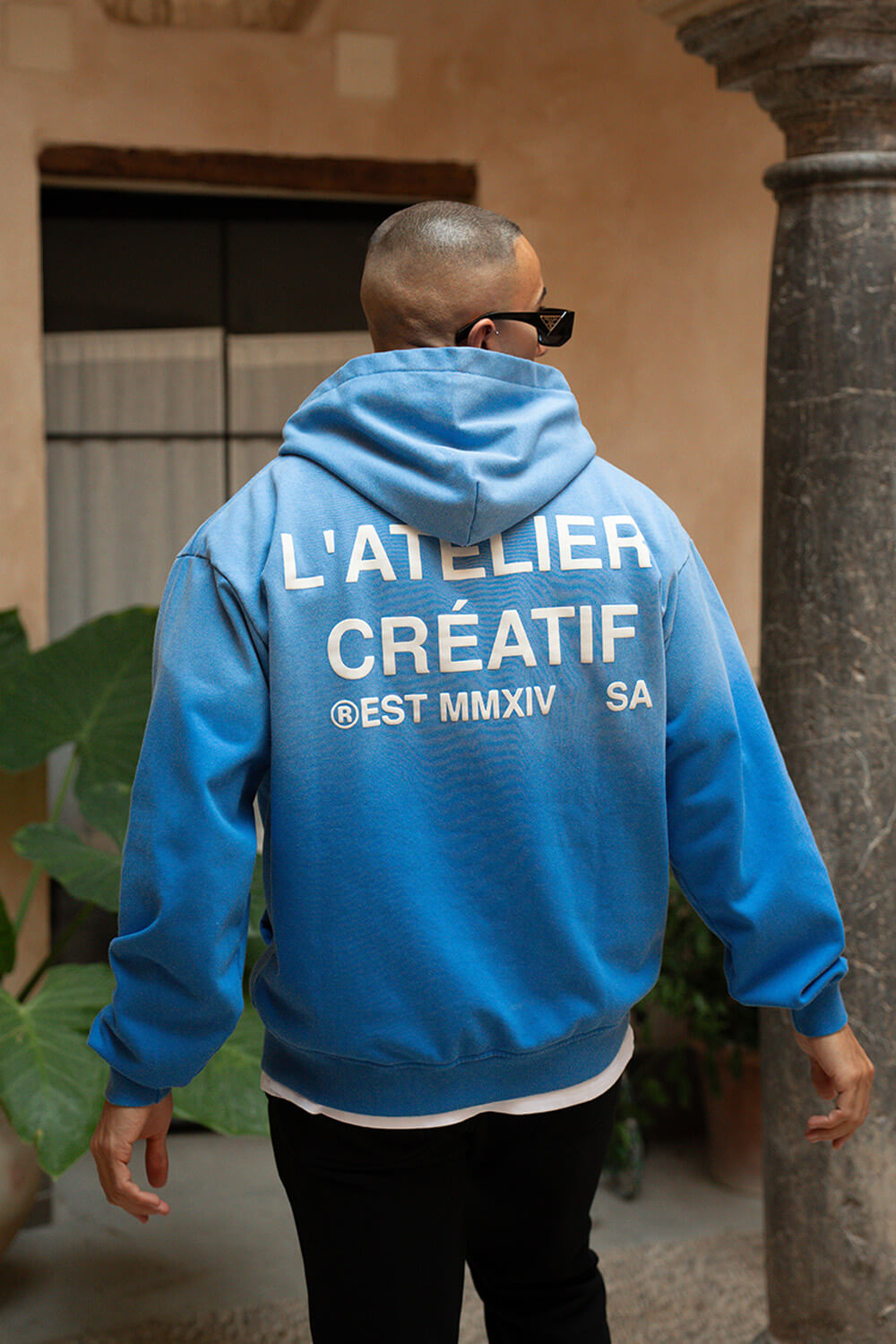 Atelier Acid Fade Hoodie - Blue