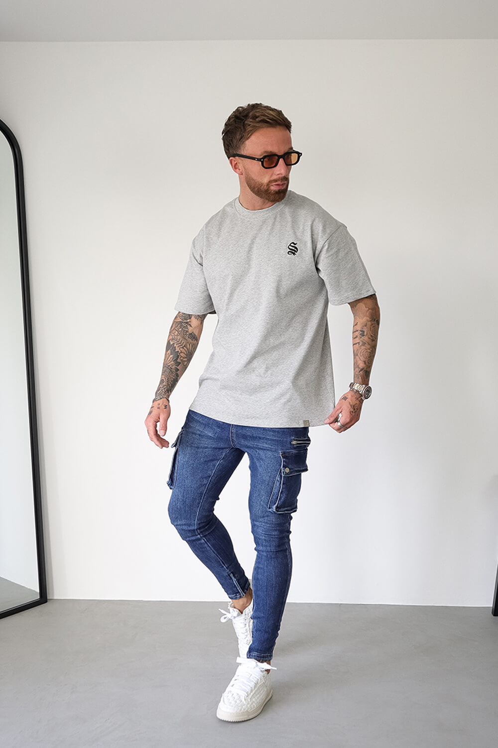 Cargo Utility Jeans - Dark Blue