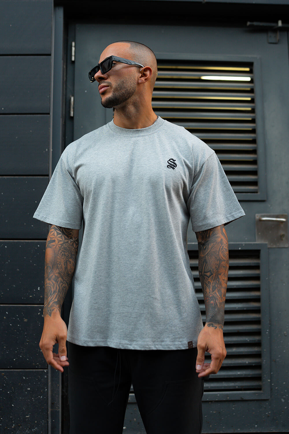 Drop Shoulder Core Tee - Grey