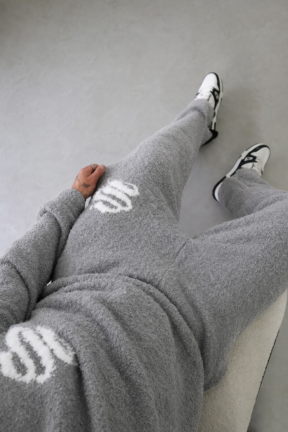 Emblem Knitted Sweater - Grey