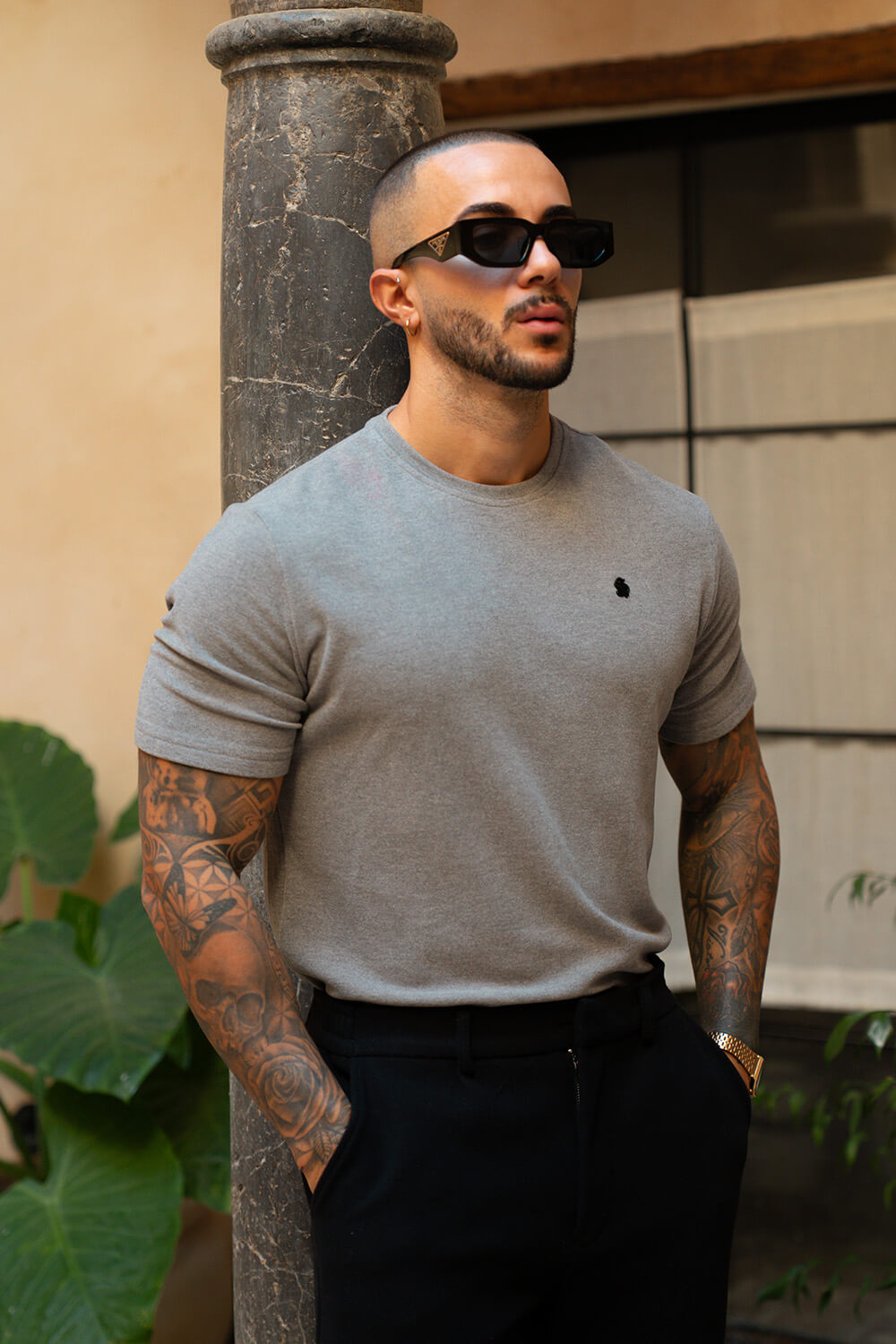 Luxe Knit Tee - Grey